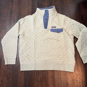 Mens Patagonia Quilted Organic Cotton TSnap Pullover Sweatshirt Sz LARGE
